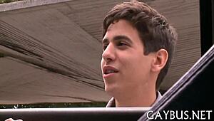 Pleasuring blowjob with a gay cock