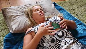 Yanks Chesty Eva Moore Masturbates With Pierced Nipples In High Definition Solo Scene.