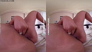 Feeling the thrill of a latina booty call in vr reality.