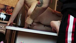 Garland minx fucks doggystyle, bent over for cum on ass orgasm