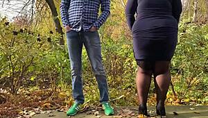 Curvy Mother-in-Law Wears Stockings Just for Me