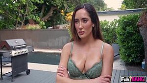 Chloe Amour with big tits catches a deep creampie casually.