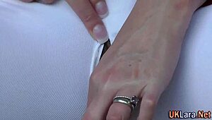 Damn, heeled Brit gets slammed with a messy creampie in hardcore action