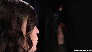 Babe Ass Whipped Hard in Doggy Bondage Position