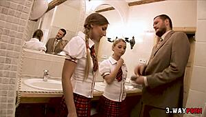 hey, check these two russian teens banging their professor hard!