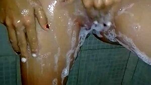 colombian latina masturbates in the shower alone at home