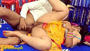 Desi bhabhi celebrates birthday with ghost on ranch, leading to rough fucking with husband.