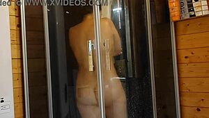 Jerk Off Instructions With Big Natural Tits, Cock, Handjob, Muff Diving, Ass, Shaved Pussy, Monster Cock, Cunilingus, Tits - Preview Of Showering To Make You Hot With Agarabas And Olpr