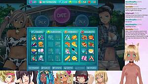 Vtuber Lewdneko Experiences Emotional Group Play in Huniepop 2 Double Date