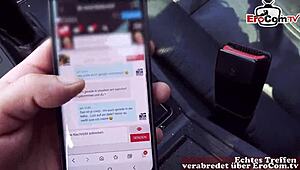 German Amateur Brunette Shows Big Tits In Outdoor POV