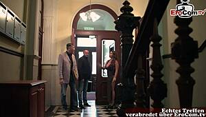 Deutsche Milf with Big Tits in Anal Sandwich Threesome