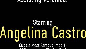 Angelina Castro and Veronica spank and pussy fuck hard