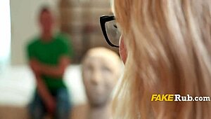 Blonde teacher seduces student with anal sex and big tits