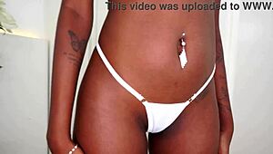 19-Year-Old Ebony Jenny Pretinha With Perfect Body Double Penetrated by Huge White Cocks in Raw DP.