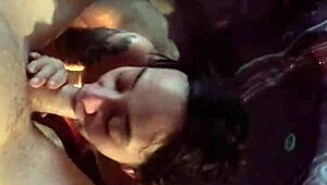 i suck my man's big cock in the hot tub