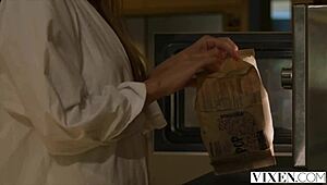 OMG, naughty Holly can't resist riding and bending over while BF's away!