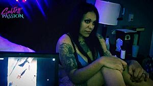 skin pmv featuring sexy latina oiled flashing and tattooed tits