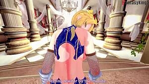 Artoria Pendragon having sex in fate zero stay night fantasy