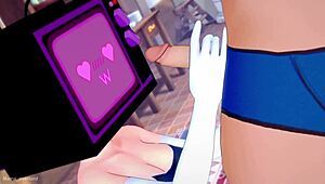 TV Woman Uses Tight Swimsuit for Fun