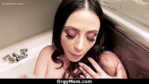 Stepmom Ariella Ferrera Teaches Stepson with Monster Cock