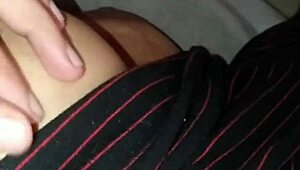 She Fell Asleep On Lap, I Filmed Her Tits Secretly.