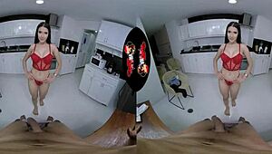 Beautiful Latina with perfect body fucks in VR