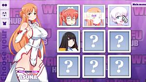 asuna begs, from ass to mouth deepthroat in this hentai parody