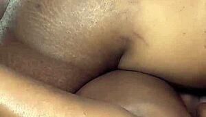 Phat Ass Ebony Booty Moans As She Takes All My Cum In Her Dripping Tight Pussy