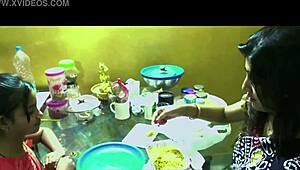 Indian bhabhi sneaks around for a steamy affair with big tits