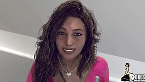 Thick Booty Stepmom Gets Special Attention in 3D Cartoon Scene.