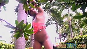 Tobie Teen 18+ Fingers Her Sweet Pussy Solo Outdoors