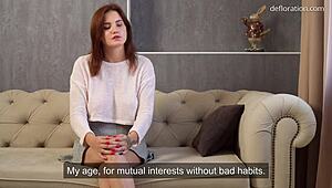 Big Tits Virgin Teen Galinka Nagymellu in Casting Interview