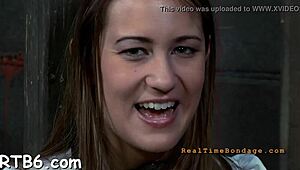 Rough Bondage Couple Fucking in Missionary with Sucking and Hardcore Sex