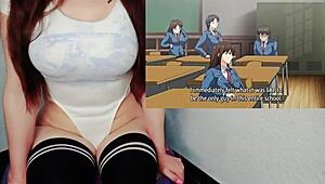 Only man in women's college fucks big tits lesbians in hentai cosplay