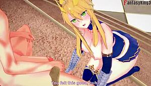 Artoria Pendragon having sex in fate zero stay night fantasy