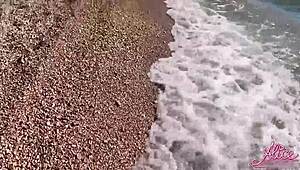 Stranger's Big Dick Blowjob and Outdoor Doggy Creampie After Sunbathing