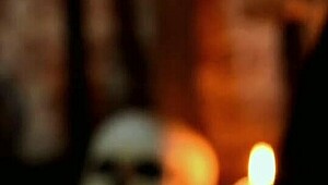 Sexy Devil Puts Hot Wax On Her Big Clit And Nipples