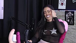 karen bessa demonstrates golden shower and blowjob fetish