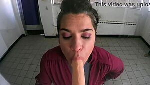 Mature Wife Teases Big Ass Before Sloppy Blowjob