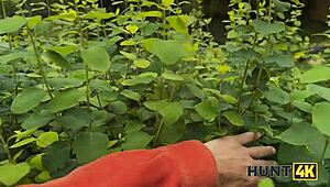 Czech hunter bangs girlfriend in pantyhose group watching