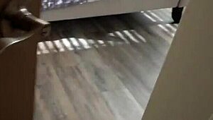 Teen stepdaughter in sexy costume lingerie sucks hard in POV scene.