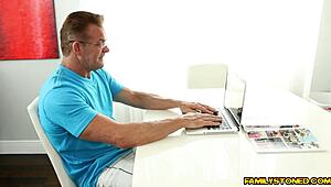 Britanny Shae Bent Over By Step Dad's Monster Cock