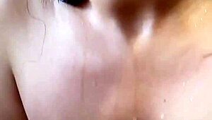 Teen sister masturbates to intense orgasm with big tits squirting