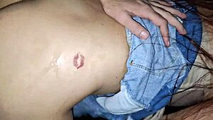 wife exposes her ass in the window for dirty talk and banging