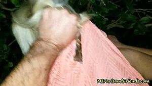 Ms Paris in Roleplay with Ripped Clothes and Shaved Pussy in Doggystyle Scene