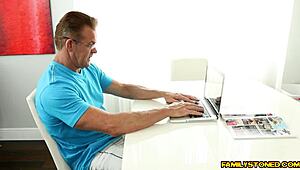 Britanny Shae Bent Over By Step Dad's Monster Cock