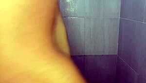 Mayemarc1 bends over for intense doggystyle in bathroom