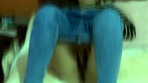 Mother-in-law says, 'Stepson, jerk off and cum in my ass with panties'