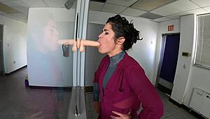 Mature Wife Teases Big Ass Before Sloppy Blowjob