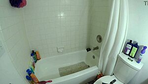 I shower with my sexy Latina lover Angel.